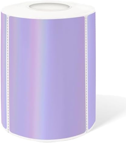 2" x 3" Holographic Thermal Label Stickers Purple,Printable Rainbow Glitter Thermal Printer Sticker Labels for Gift Wrapping, Self-Adhesive Name Price Tag DIY Custom Logo Design (280 pcs) by Yeachlaing