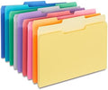 Staples File Folders, Letter, 1/3-Cut, Assorted Colors, 200/Carton by Staples