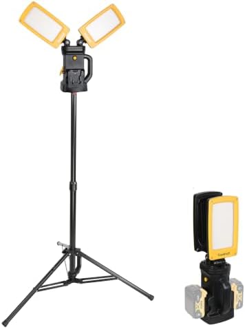 12000LM Cordless Tripod LED Work Light Fits DEWALT 20V by DAYATECH