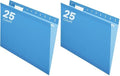 Pendaflex Reinforced Hanging File Folders, Letter Size, Blue, 1/5 Cut, 25/BX (4152 1/5 BLU) (Pack of 2) by Pendaflex