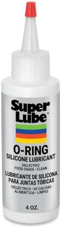 Super Lube O-Ring Silicone Lubricant - Waterproof Silicone & Rubber Seal Grease - Heat Stable Lubricant & Oxidation Protection - Food Grade H1 Grease - Clear - Bottle - 4 oz (56204) by SuperLube