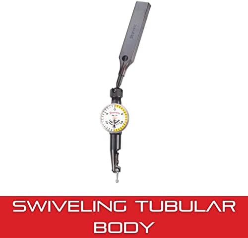 Starrett 711 Last Word Dial Test Indicator with Universal Friction Holder, Shank and Case - White Half Shaded, .030" Range, 0-15-0 Dial Reading, .001" Graduation - 711GPSZ - Image 4