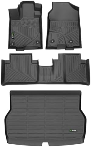 All Weather Floor Mats & Cargo Liner for Acura RDX 2013 2014 2015 All Weather Protection TPE Anti-Slip Automotive Full Set Floor Liners Custom Accessories - Black by HAFIDI