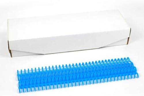 Rayson PROC1530BU Click Binding Spines, 3:1 Pitch, 120 Sheets Binding Capacity, 3/5" Diameter, Blue, 30/Box - Image 3