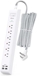 Mifaso Surge Protector Power Strip 10FT, Flat Plug, 6 AC & 4 USB (2 USB-C) by Mifaso