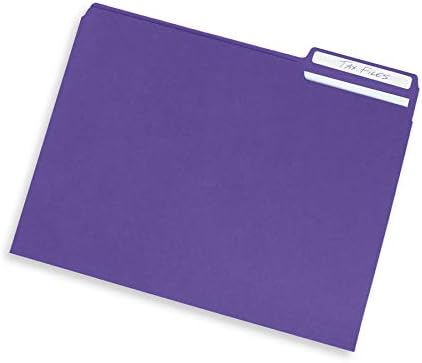 Blue Summit Supplies 100 File Folders, Letter Size, 1/3 Cut Tab, Purple - Image 5