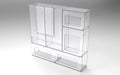 PPE Station 2-Gown, 2 Masks, 2 Glove Box Holder (Wall Mount) by Poltex
