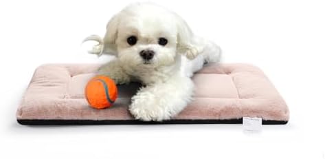 Dog Crate Pad Washable Dog Bed for Crate Small Cozy Mat 22-Inch Pink by VERZEY