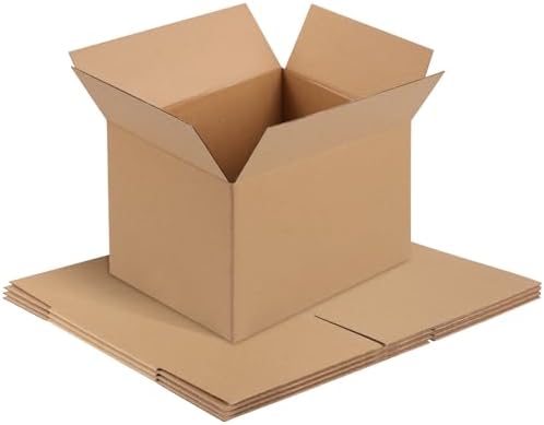 Corrugated Cardboard Boxes,4 PCS 8x6x6 inches Shipping Boxes, Brown Corrugated Cardboard Boxes for Packing, Mailing, Moving,Gifts & Storage（Brown） by Unknown