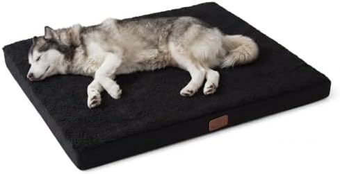 Bedsure XXL Dog Bed, Giant Pet Bed with Washable Cover, 53x36 Inch Black by BEDSURE