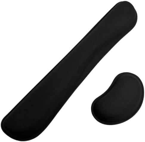 Bloss 2 Black Wrist Rest for Mouse & Keyboard, Ergonomic Wrist Support by Bloss
