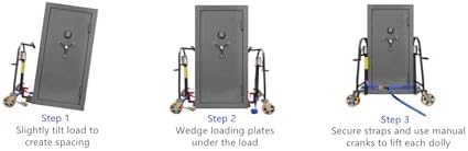 Manual Furniture and Crate Mover (Set of 2) with PU Swivel Casters - Safe and Easy Lifting -1320 lbs Capacity, Machinery Mover Pake Handling Tools Brand (PU on Steel Caster) - Image 7
