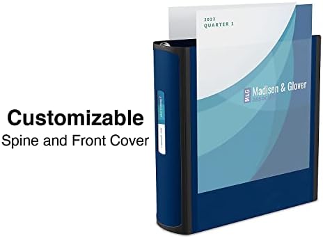 Staples Better 5-Inch D-Ring View Binder, Navy Blue, Reinforced Spine - Image 3