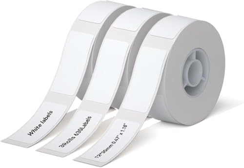 NIIMBOT D11 D110 Label Maker Tape Adhesive Label 0.47" X 1.18" (12 X 30mm) by NIIMBOT%C2%AE