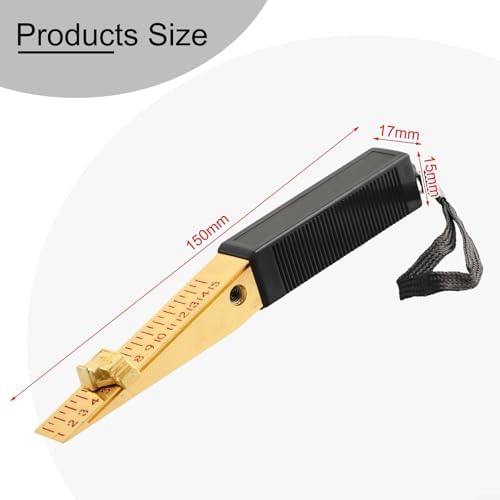 1-15mm Vernier Wedge Feeler Gauge, 0.5mm Precision Door Gap Measurement Tool For Fire Door Flatness And Thickness Inspection With Lanyard - Image 2