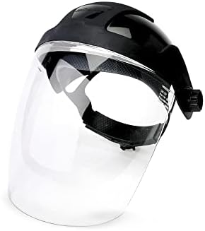 Sellstrom DP4 Face Shield - Lightweight Mask with High Impact Crown & Ratchet Headgear for Work, Grinding, Cutting - ANSI Z87.1 - Anti Fog Polycarbonate Window by Sellstrom