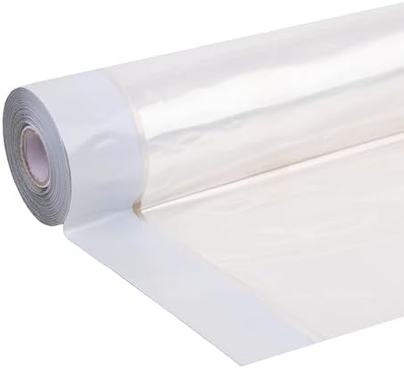 Duck Brand Pre-Taped Painter’s Drop Cloth, Strong and Durable Plastic Drop Cloths for Painting, 5.25 ft x 19.68 ft, Single Roll (280809) (Pack of 2) - Image 2