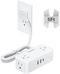 TESSAN Extension Cord 5 FT, Power Strip with 900J Surge Protection, White by TESSAN