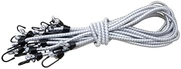 Kotap VBC-64WHT Heavy Duty Durable Multi-Use Bungee Cords with Hooks, 64-Inch, White (10-Pack) by Kotap
