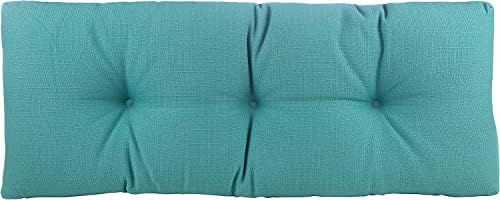 Klear Vu The Gripper Non-Slip Tufted Bench Cushion for Indoor Furniture, Assembled in USA, Entryway Storage, Bay Window, Corner Nook or Piano Seat, 43 Inches, Solid Teal by KlearVUHomeTextiles