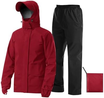 iCreek Rain Suit Waterproof Breathable Lightweight 2-Piece Rain Gear Unisex by iCreekoutdoor