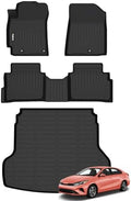 All Weather Car Floor Mats & Cargo Liner Set Custom for KIA Forte 2024 2023 2020 2021 2022 2019 TPE Full Set Accessories for Kia Forte 19-24 by Wailtnb