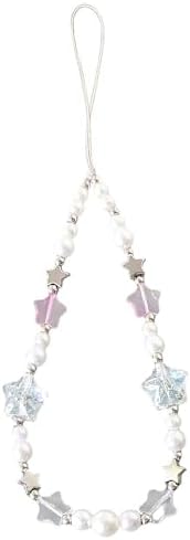 Beaded Phone Charm Lanyard Strap Girly Style Fixed Beads Pearl Lanyards by Staqlo