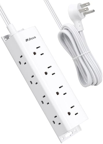 Surge Protector Power Strip, 12 Wide Spaced Multi Outlets, Wall Mount by Mifaso