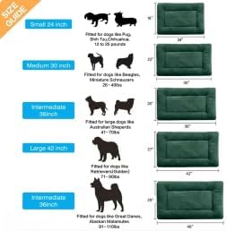 Dog Crate Pad Washable Dog Bed for Crate Large Cozy Mat 48-Inch Green - Image 2
