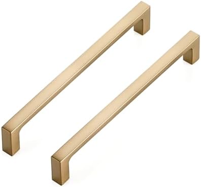 Ravinte Champagne Bronze Kitchen Square Cabinet Handles 6-1/4 Inch 5 Pack by Ravinte