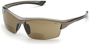 Delta Plus WELRX350BR10 1.0 Diopter Bifocal Safety Glasses, Metallic Brown Frame, Brown Lens by DeltaPlus