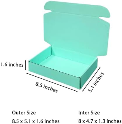 50 Pack 8.5x5.1x1.6 in Mint green Shipping Boxes - Image 2