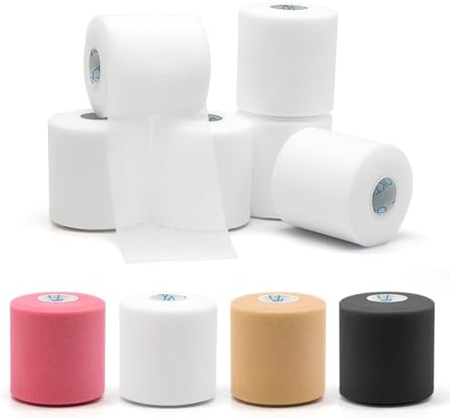 OK TAPE Pre Wrap Tape Athletic Foam Underwrap for Sports 6-Rolls, 72 Yds by OKTAPE