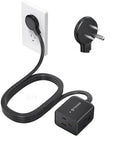 TROND Rightward Flat Plug Extension Cord 6ft for Small Tight Spaces, Black by TRONDOfficial