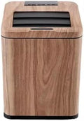 Smart Wood Grain Sensor Trash Can 10L Rechargeable Electric Waste Bin for Home Ideal for Living Room Bedroom Kitchen and Bathroom Automatic Lid High Grade Intelligent Design by Unknown