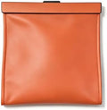 Leather Car Trash Can with Magnetic Closure, Leak-Proof Waterproof Hanging Car Trash Bin with Disposable Bags, Odor-Lock Garbage Can Organizer for Backseat, Console, Door, SUVs, Trucks (Orange) by Unknown