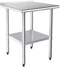 HARDURA Stainless Steel Prep & Work Table with Backsplash 24 x 30 Inches by HARDURA