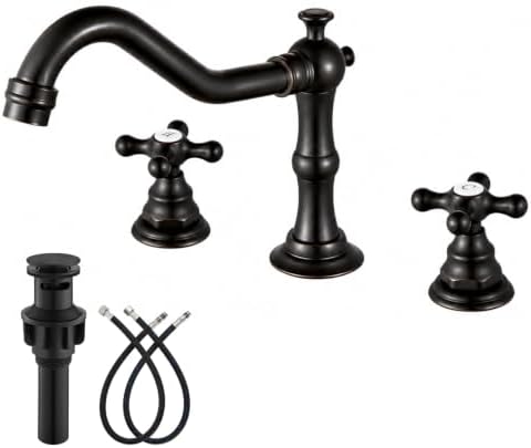 gotonovo Bathroom Faucet 3 Hole Vintage, Oil Rubbed Bronze, H C Label by HOME