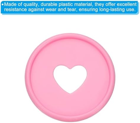 PATIKIL 35mm Plastic Book Binding Discs, 11 Pack Discbound Expansion Discs Heart Binder Rings for DIY Notebook Planner, Pink - Image 4