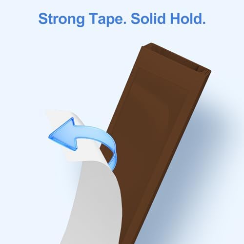 Yecaye Cord Hider, 113in One-Cord Cable Raceways, W0.59in H0.4in, Brown - Image 5