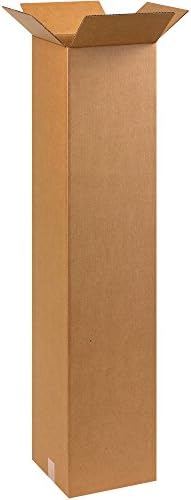 BOX USA 10 x 10 x 48 Corrugated Cardboard Boxes, Tall 10"L x 10"W x 48"H, Pack of 20 | Shipping, Packaging, Moving, Storage Box for Home or Business, Strong Wholesale Bulk Boxes by BOXUSA