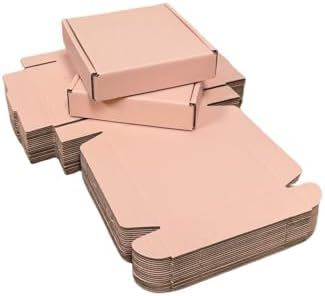 50 Pack 5.1x5.1x1.2 in Powder Pink Shipping Boxes - Image 4