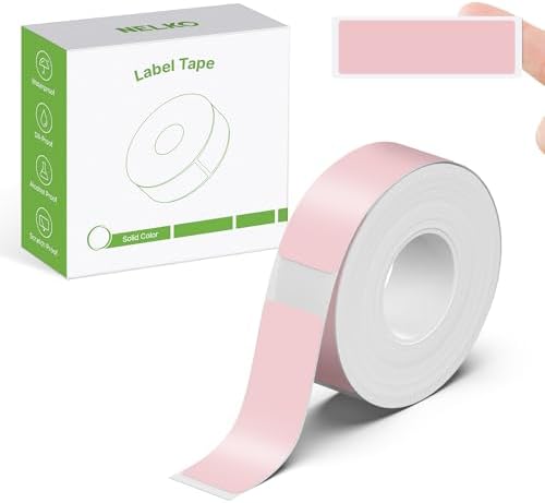 Nelko Genuine P21 Label Maker Tape, 14x40mm(0.55"x1.57"), Pink by NELKO