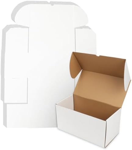 WIFTREY 12x6x6 White Shipping Boxes pack of 15, Corrugated Cardboard Boxes 12 x 6 x 6 for Packaging Small Business, Moving, Mailing by WIFTREY
