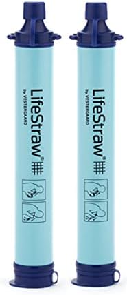 LifeStraw Personal Water Filter for Hiking, Travel and Emergency, Blue, 2PK by Unknown