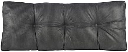 Klear Vu The Gripper Non-Slip Tufted Bench Cushion for Indoor Furniture, Assembled in USA, Entryway Storage, Bay Window, Corner Nook or Piano Seat, 35 Inches, Solid Black - Image 3
