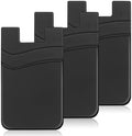 Senose Sticky Phone Wallet, Back of Phone Card Holder for Phone Case-Black by Senose