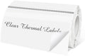 2" x 4" Transparent Thermal Label Stickers,Waterproof Thermal Printer Sticker Labels for Gift Wrapping, Self-Adhesive Name Price Tag DIY Custom Logo Design (250 pcs,Clear) by Yeachlaing