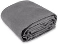 WHITEDUCK 8'x16' Canvas Tarp 18 oz/37 Mil Heavy Duty Water Repellent UV Resistant, Rustproof Grommets, Industrial & Commercial Use Cloth Tarp (Finished Size: 7'6"x15'6", Grey) by WHITEDUCK