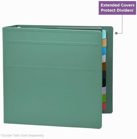 Carstens 4-Inch Heavy Duty 3-Ring Binder - Side Opening, Mint, Durable Plastic, No-Gap Rings, Waterproof Cover, No Pockets, Holds 600 US Letter Sheets, BPA-Free, Made in USA (1844-3R), Case of 10 - Image 6